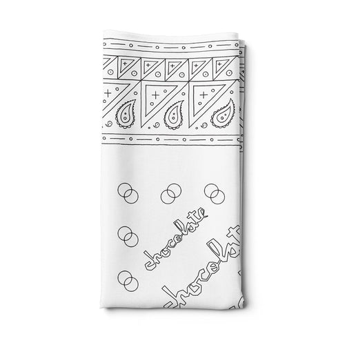 Chocolate Bandana - White