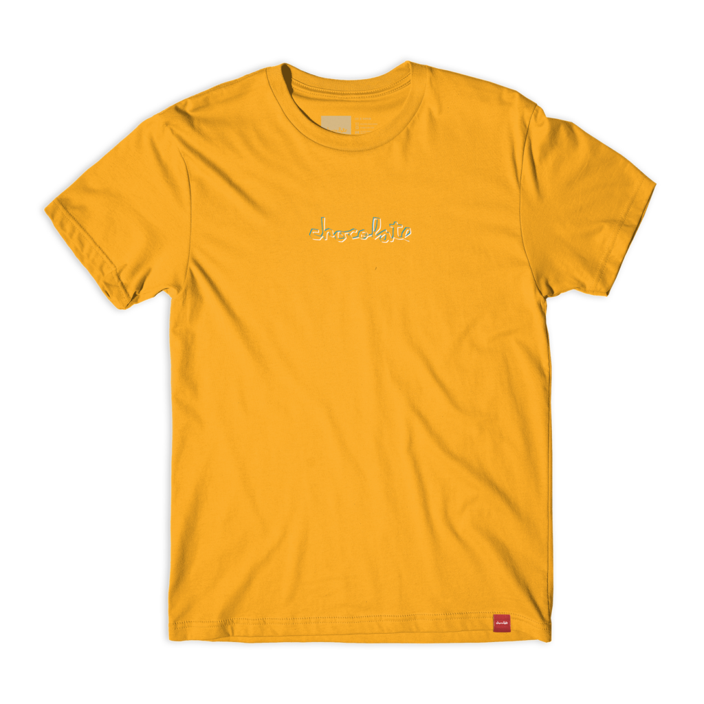 Chocolate Ribbon Embroidered Tee - Gold