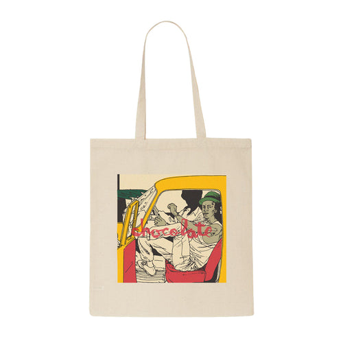 Chocolate Rude Boy Tote Bag - Natural