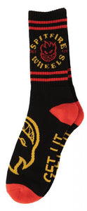 Spitfire Classic Bighead Socks - Black/Red/Gold