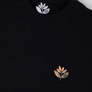 Magenta Fall Leaf Tee - Black