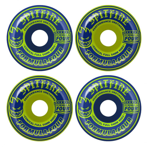 Spitfire Formula Four Mashup Conical Full 99d Wheels - 54mm