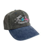 Load image into Gallery viewer, Frog Frog Exists! Cap - Black/Turquoise