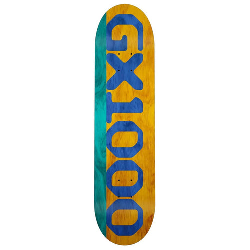 GX1000 Split Veneer Deck (Teal/Yellow) - 8.5