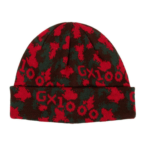 GX1000 Trenched Camo Beanie - Red