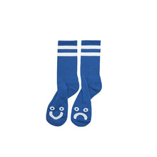 Load image into Gallery viewer, Polar Skate Co Happy Sad Socks - Royal Blue