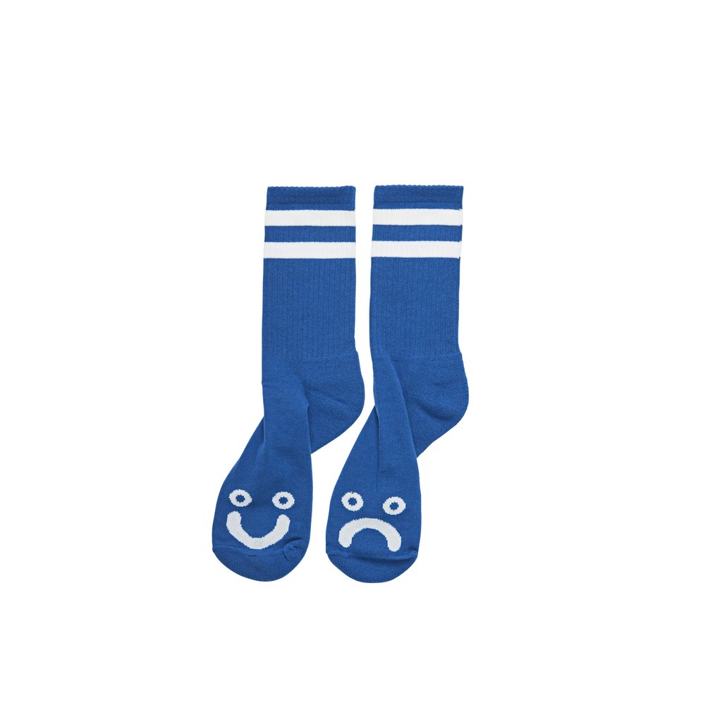 Polar Skate Co Happy Sad Socks - Royal Blue