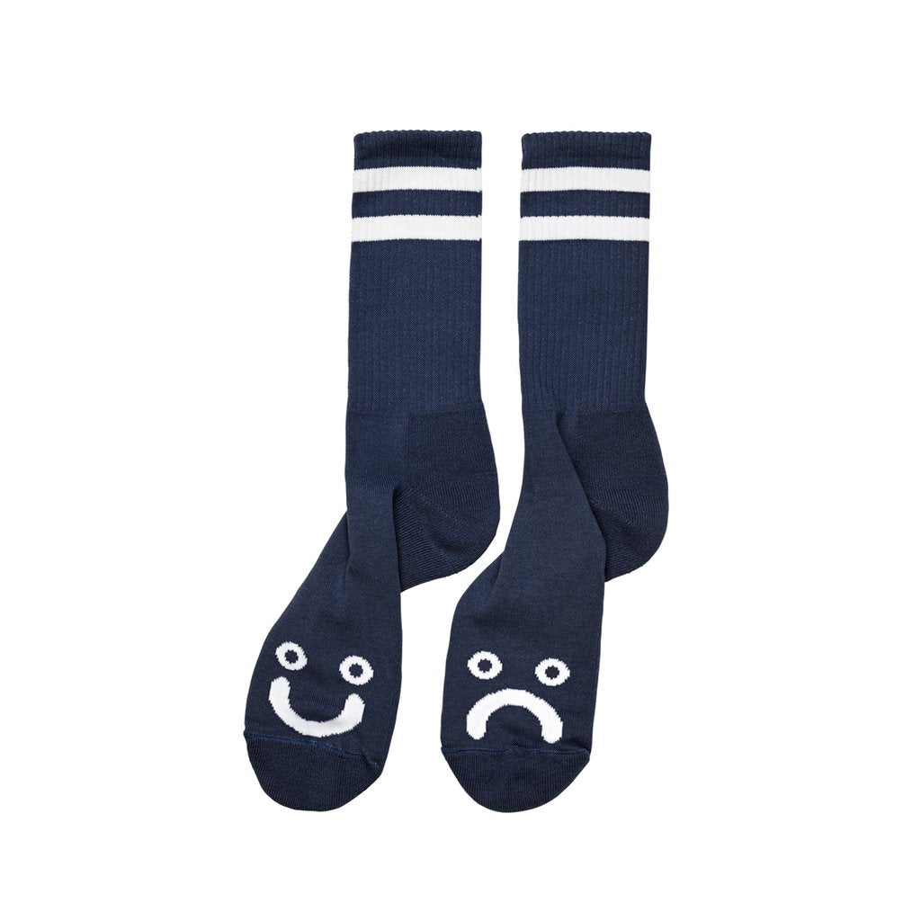 Polar Skate Co Happy Sad Socks - Navy