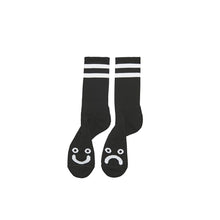 Load image into Gallery viewer, Polar Skate Co Happy Sad Socks - Black
