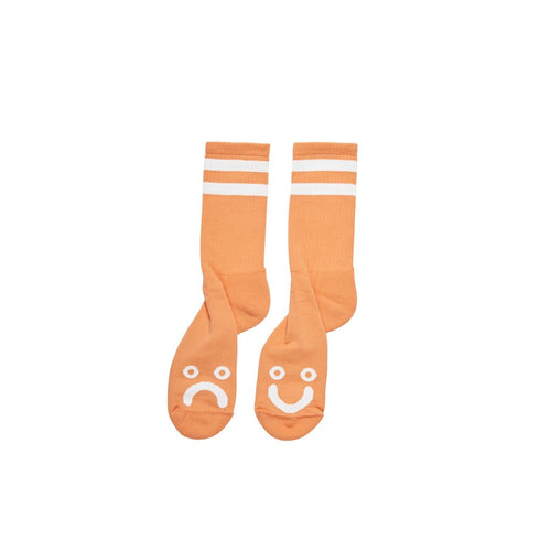 Polar Skate Co Happy Sad Socks - Light Orange