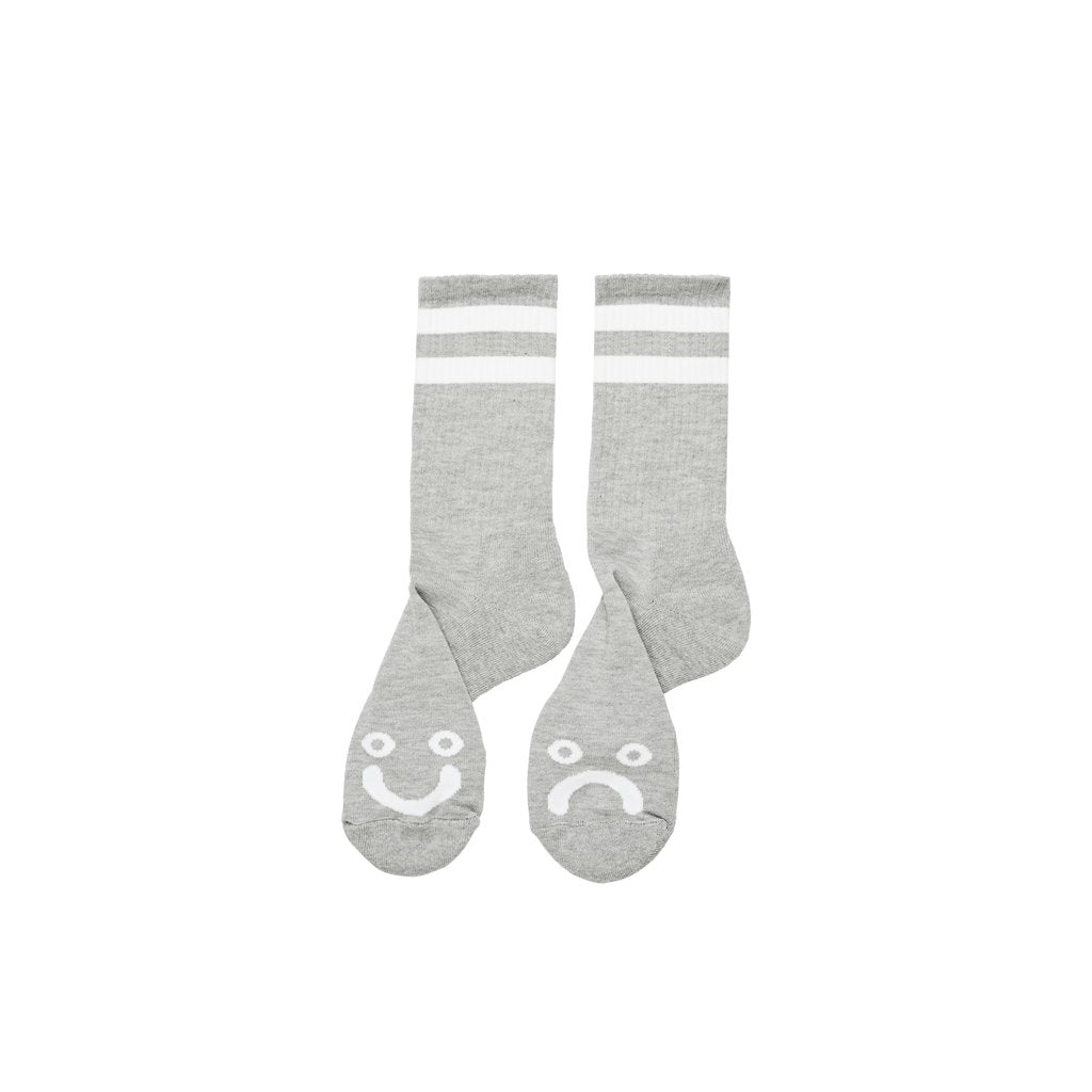 Polar Skate Co Happy Sad Socks - Sports Grey