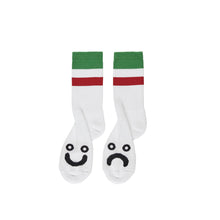 Load image into Gallery viewer, Polar Skate Co Happy Sad Stripe Socks - Green