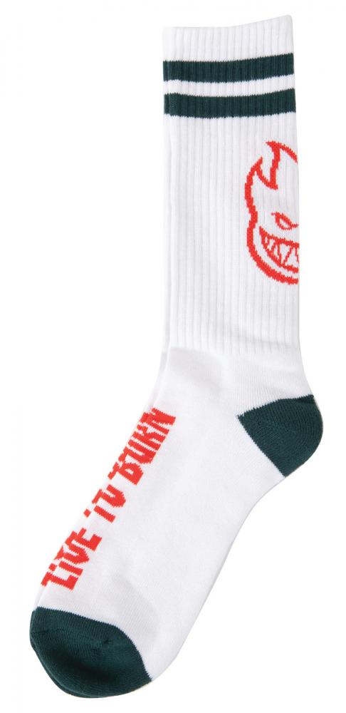 Spitfire SF Heads Up Socks - White/Deep Teal/Red