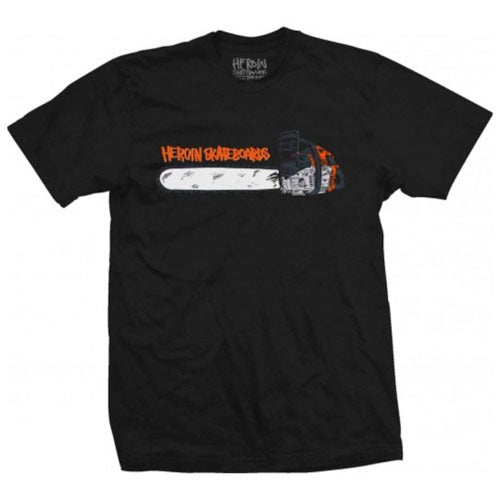 Heroin Chainsaw Tee - Black