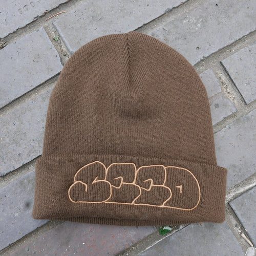 Seed Throw Logo Beanie - Chocolate