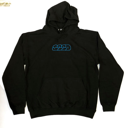 Seed Throw Embroidered Hoodie - Black