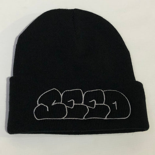 Seed Throw Logo Beanie - Black