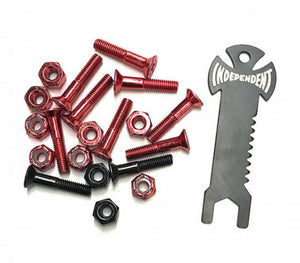 Independent Phillips Bolts with Tool - Red/Black 1"