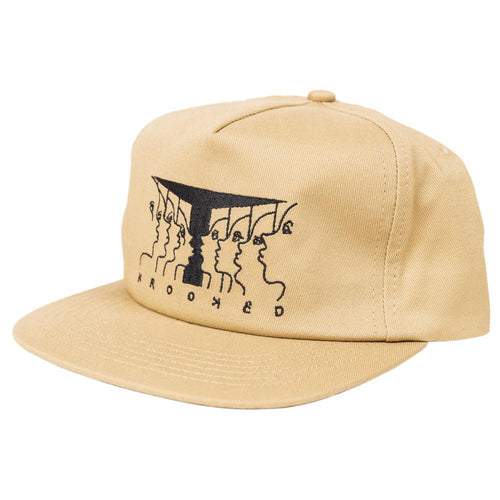 Krooked Faces Snapback Cap - Khaki/Black