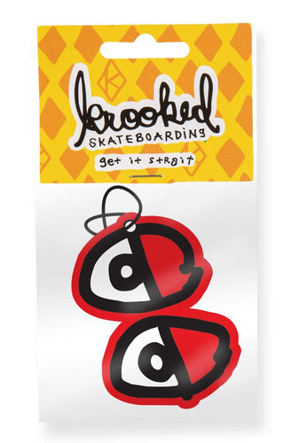 Krooked Eyes Air Freshener - Red/Black/White