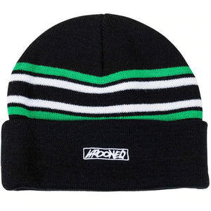 Krooked Moonsmile Cuff Beanie - Black/Green/White