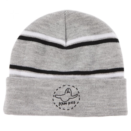 Krooked Trinity Cuff Beanie - Heather Grey