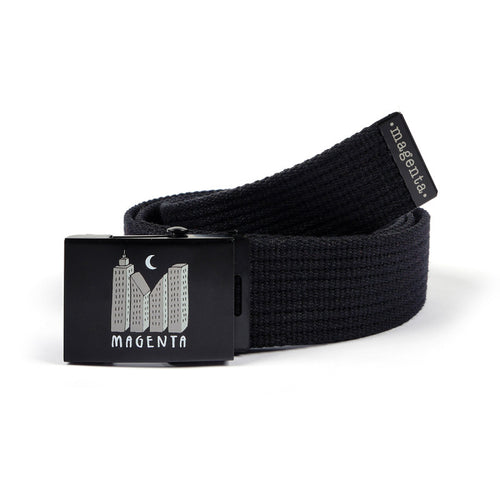 Magenta Skyline Buckle Up Belt - Black