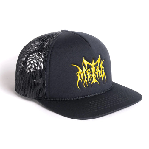 Metal Logo Trucker Cap - Black