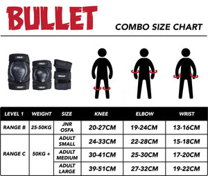 Bullet Standard Combo Triple Pad Set  - Adult Sizes