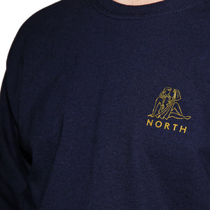 North Zodiac Logo Long Sleeve - Navy/Gold