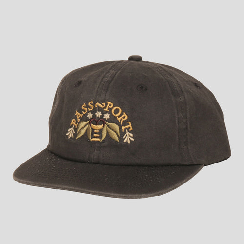 Pass~Port Arched 6 Panel Cap - Black