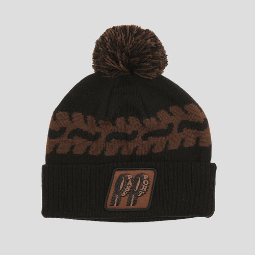 Pass~Port Flat Tyre Pom-Pom Beanie - Black