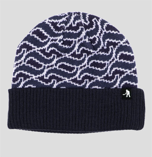 Pass~Port Stacked Tilde Beanie - Navy