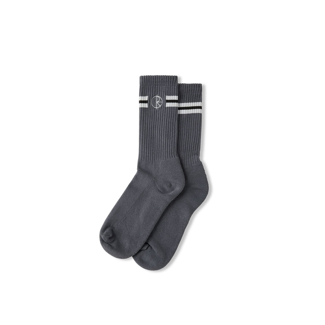 Polar Skate Co Stroke Logo Socks - Grey