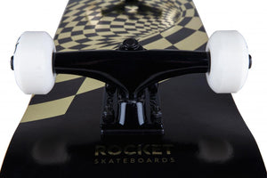 Rocket Vortex Gold Foil Complete Skateboard - 8.0"