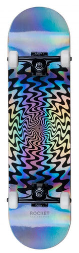 Rocket Warp Silver Foil Complete Skateboard - 8.0