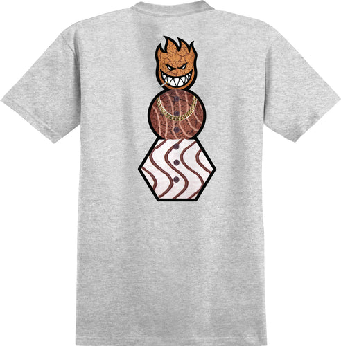 Spitfire x Quartersnacks Snackman Tee - Athletic Heather