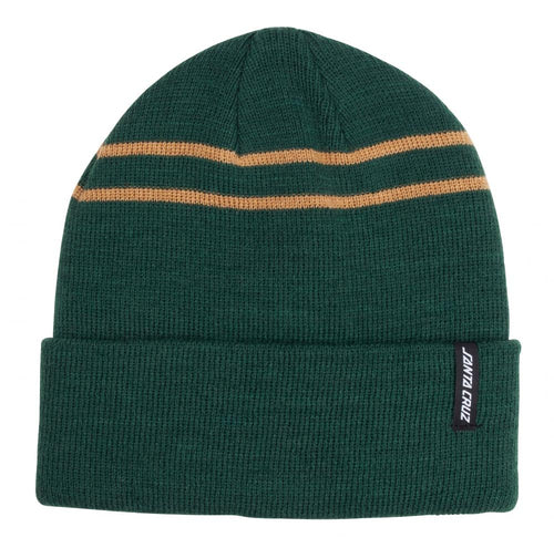 Santa Cruz Double Stripe Beanie - Dark Olive