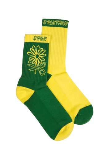 Sour Floreta Socks - Lemon/Lime