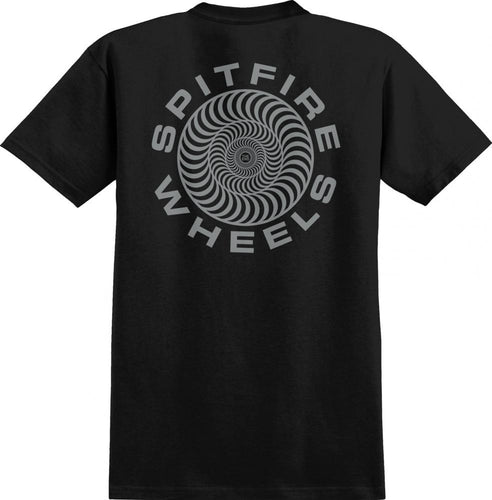 Spitfire Classic '87 Swirl Tee - Black/Silver Fleck