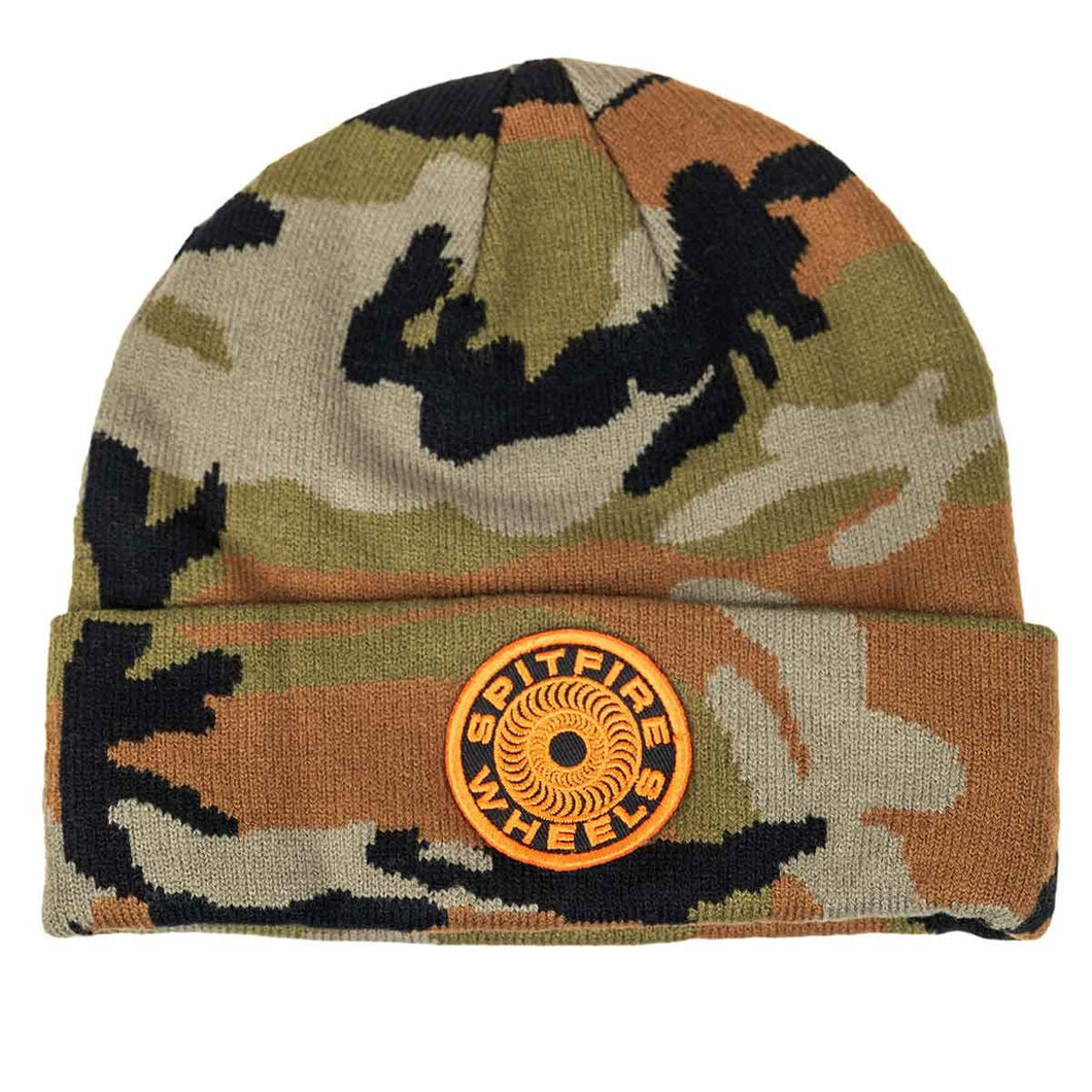 Spitfire Classic '87 Swirl Patch Beanie - Camo/Orange