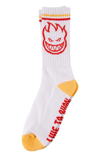 Spitfire Bighead Socks - White/Yellow/Red