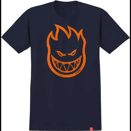 Spitfire Bighead Tee - Navy/Orange