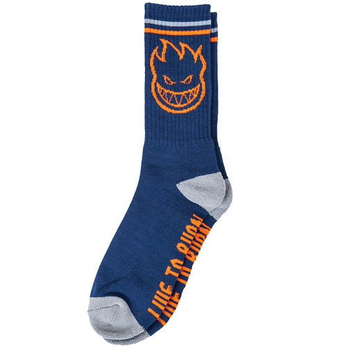 Spitfire Bighead Socks - Navy/Orange/Grey