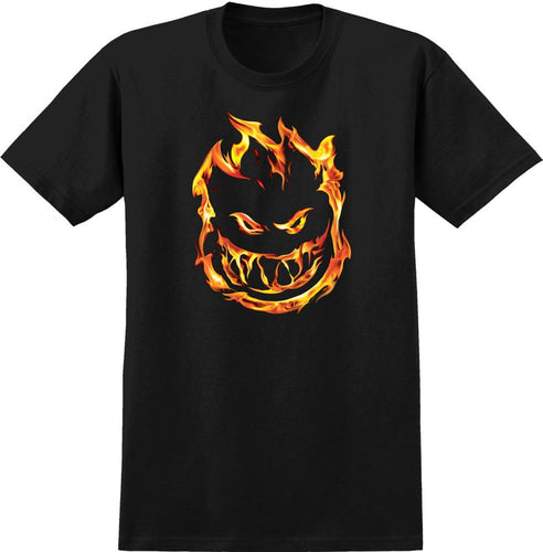 Spitfire Flaming Bighead Tee - Black