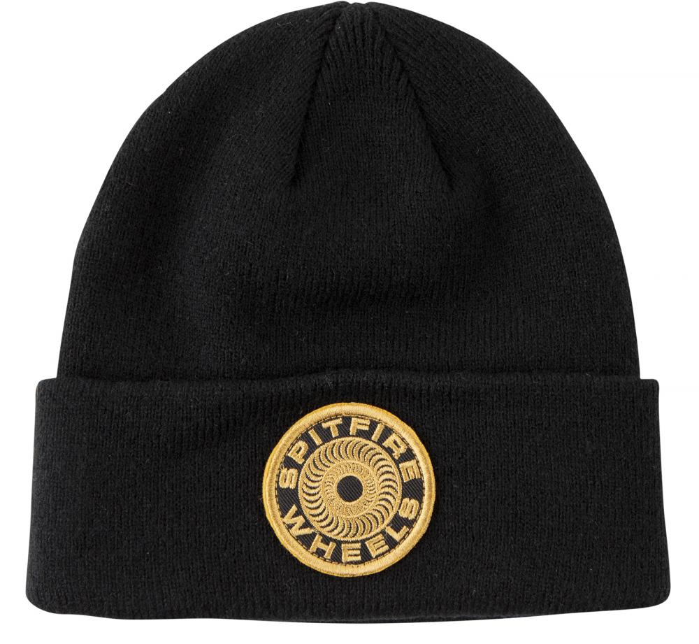 Spitfire Classic 87' Swirl Cuff Beanie - Black