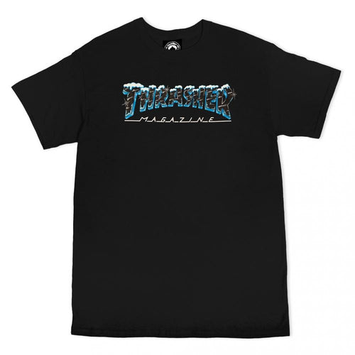 Thrasher Black Ice Tee - Black