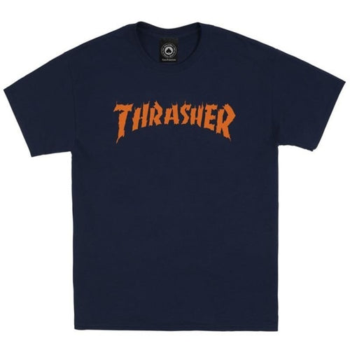 Thrasher Burn It Down Tee - Navy