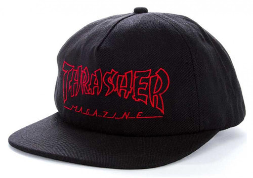 Thrasher China Banks Snapback Cap - Black/Red