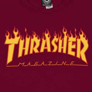 Thrasher Flame Logo Tee - Cardinal Red